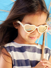 Load image into Gallery viewer, Polarized Heart: Sweet Cream | Rose Gold Mirrored Lens
