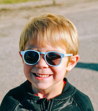 Load image into Gallery viewer, Up in the Air Blue Keyhole Kids Sunglasses