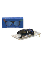 Load image into Gallery viewer, Polarized Navigator: Jet Black | Cobalt Mirrored Lens