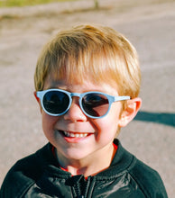 Load image into Gallery viewer, Up in the Air Blue Keyhole Kids Sunglasses
