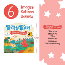 Load image into Gallery viewer, Ditty Bird Baby Sound Book: Dinosaur sounds
