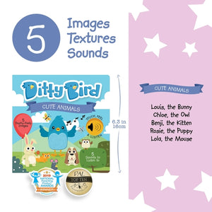 Ditty Bird Baby Sound & Texture Book: Cute Animals