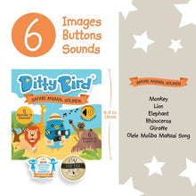 Load image into Gallery viewer, Ditty Bird Baby Sound Book: Safari Animal Sounds
