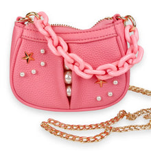 Load image into Gallery viewer, B1310 Pearl Studs Mini Leather Shoulder Bag
