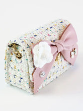 Load image into Gallery viewer, B1234 Floral Bow Tweed Purse
