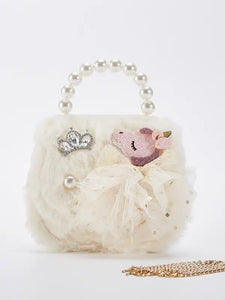 B1213 Unicorn Furry Purse